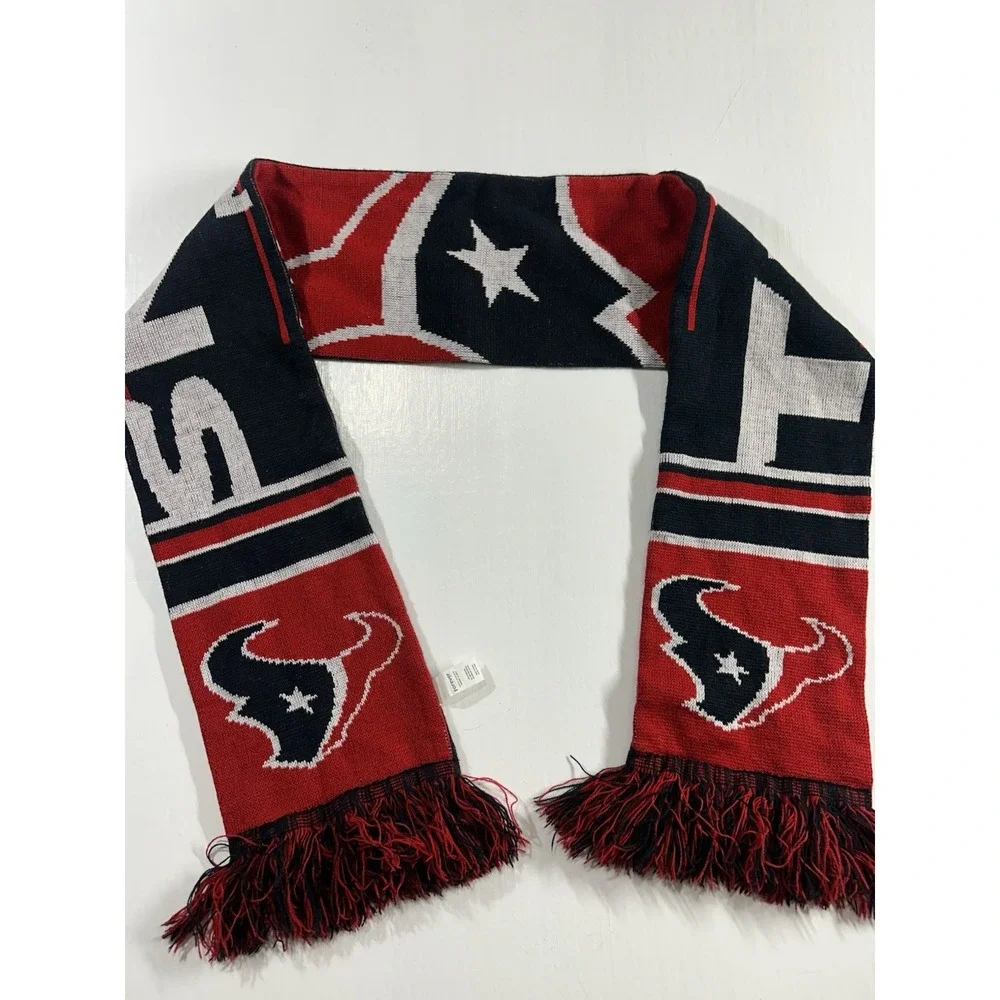 NFL Houston Texans Scarf Red, White, and Navy Blue Winter Knit